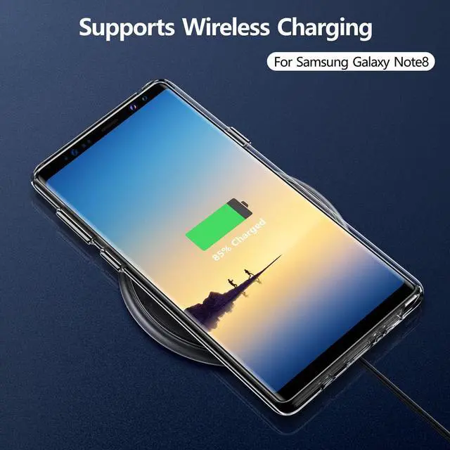 Alt view image 7 of 7 - Rayboen Case for Samsung Galaxy Note 8, Crystal Clear Designed Shockproof Non-Slip Cell Phone Case, Hard Plastic Back & Soft TPU Frame Thin Protective Cover for Samsung Galaxy Note 8, 6.3 inch