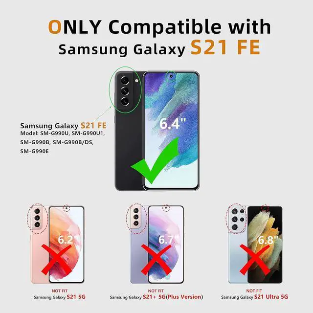 Alt view image 2 of 7 - for Samsung Galaxy S21-FE Phone Case: Dual-Layer Military Grade Drop Proof Full Protection Cover with Kickstand | Durable Rugged Shockproof TPU Matte Textured Tough Protective Bumper Shell (Blue)