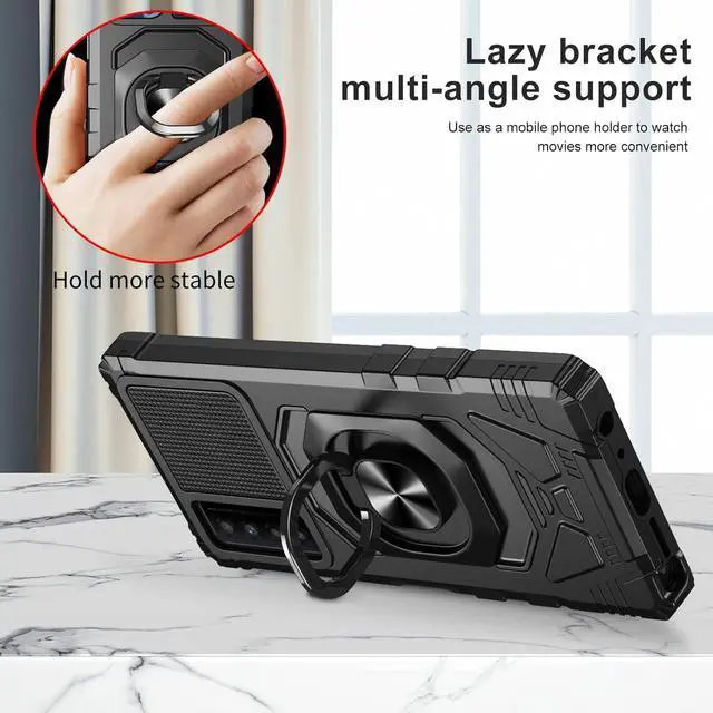 Alt view image 2 of 6 - Ailiber Case for TCL Stylus 5G, TCL Stylus 2022(T779W) Case with Ring Kickstand, for Magnetic Car Mount Military Grade, Heavy Duty Shockproof Protective Phone Cover for TCL Stylus 5G 6.81"-Black