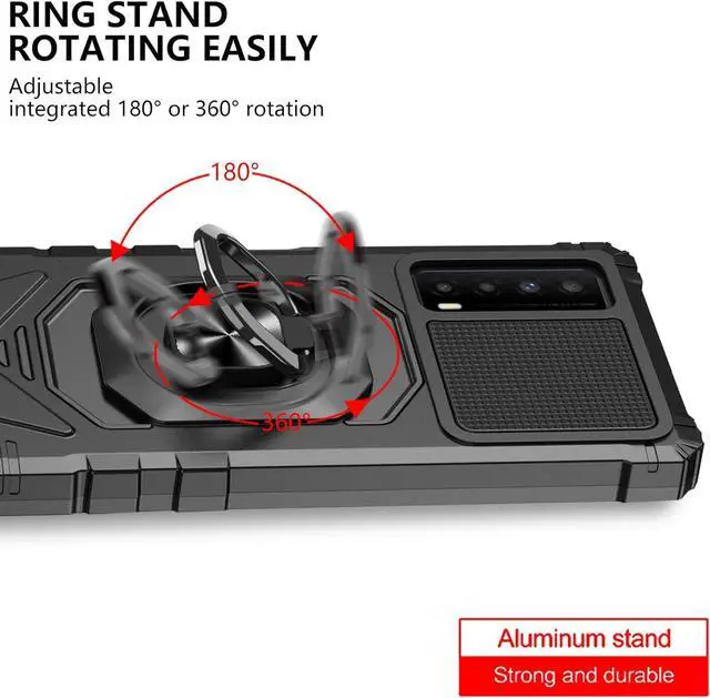 Alt view image 4 of 6 - Ailiber Case for TCL Stylus 5G, TCL Stylus 2022(T779W) Case with Ring Kickstand, for Magnetic Car Mount Military Grade, Heavy Duty Shockproof Protective Phone Cover for TCL Stylus 5G 6.81"-Black
