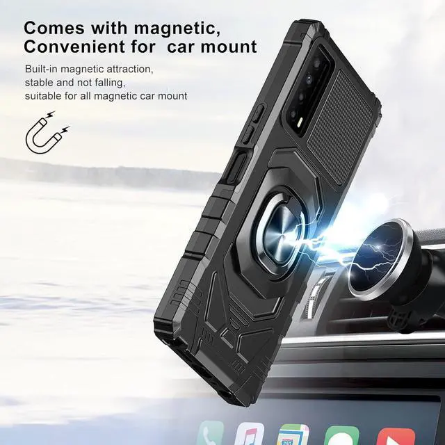 Alt view image 6 of 6 - Ailiber Case for TCL Stylus 5G, TCL Stylus 2022(T779W) Case with Ring Kickstand, for Magnetic Car Mount Military Grade, Heavy Duty Shockproof Protective Phone Cover for TCL Stylus 5G 6.81"-Black