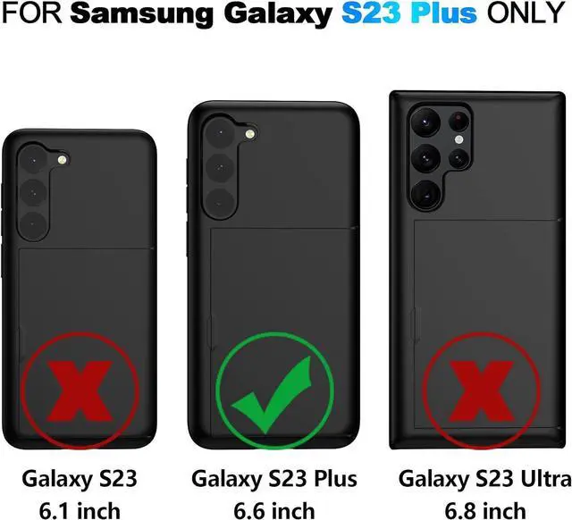 Alt view image 7 of 7 - Nvollnoe for Samsung S23 Plus Case with Card Holder 5G 6.6 inch Slim Dual Layer Heavy Duty Protective Hidden Card Slot Wallet Cover for Samsung S23 Plus(Rose Gold)