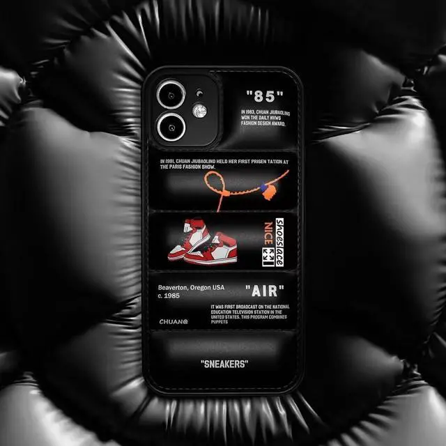 Alt view image 2 of 7 - Cool Aesthetic Phone Case for iPhone 11 Case for Boys Men Drop-Resistant Lens Protection Red Basketball Sneaker Street Design Shockproof Designer Cases Compatible with iPhone 11 Case Black