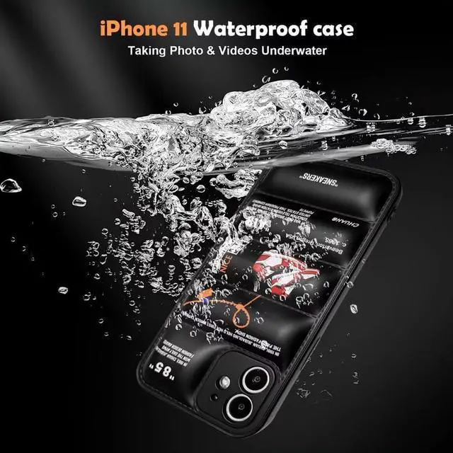 Alt view image 6 of 7 - Cool Aesthetic Phone Case for iPhone 11 Case for Boys Men Drop-Resistant Lens Protection Red Basketball Sneaker Street Design Shockproof Designer Cases Compatible with iPhone 11 Case Black