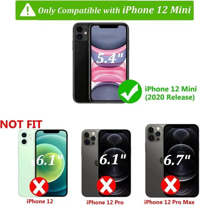 Alt view image 2 of 7 - for iPhone 12 Mini Wallet Case,Women Flip Folio Cover Butterfly Embossed PU Leather Kickstand Card Holder Slots Wrist Strap Purse Phone Case,5.4 inch (Blue)