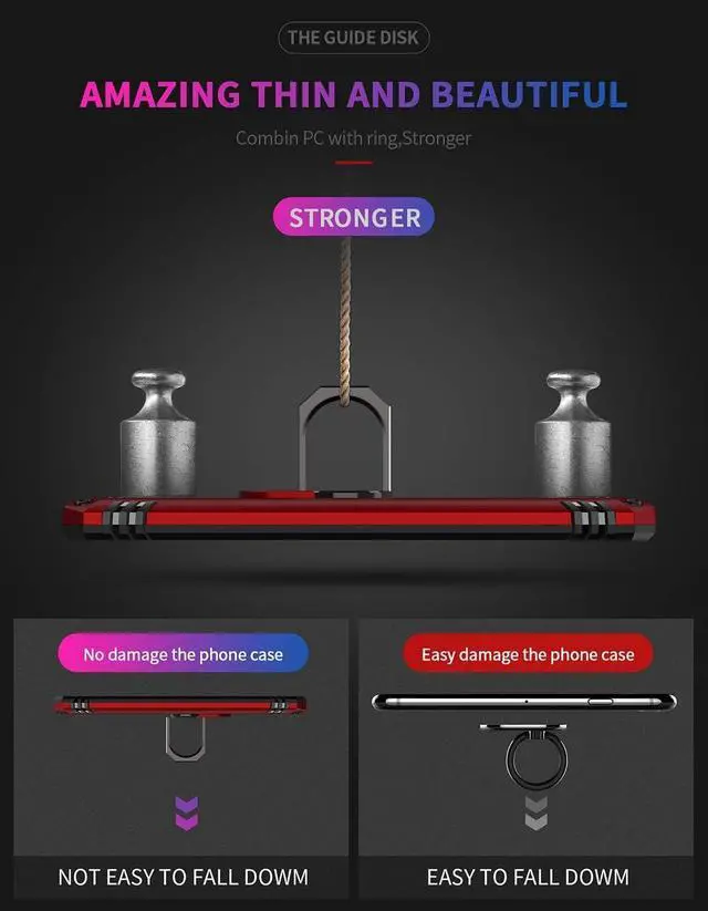 Alt view image 7 of 7 - Military Grade Drop Impact for LG Stylo 6 Case 360 Metal Rotating Ring Kickstand Holder Magnetic Car Mount Armor Heavy Duty Shockproof Case for LG Stylo 6 Phone Case (Blue)