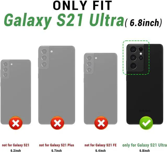 Alt view image 2 of 7 - SUANPOT for Samsung Galaxy S21 Ultra 6.8" with RFID Blocking Leather Wallet case Credit Card Holder,Flip Folio Book Phone case Shockproof Cover Women Men for Samsung S21 Ultra case Wallet Blue