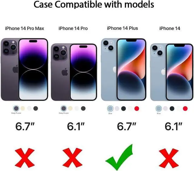 Alt view image 2 of 7 - uCOLOR Compatible with iPhone 14/15 Plus 6.7" Wallet Case with Card Holder Slots Folio Flip PU Leather Kickstand Magnetic Clasp and RFID Blocking Cover (Beige Leopard)