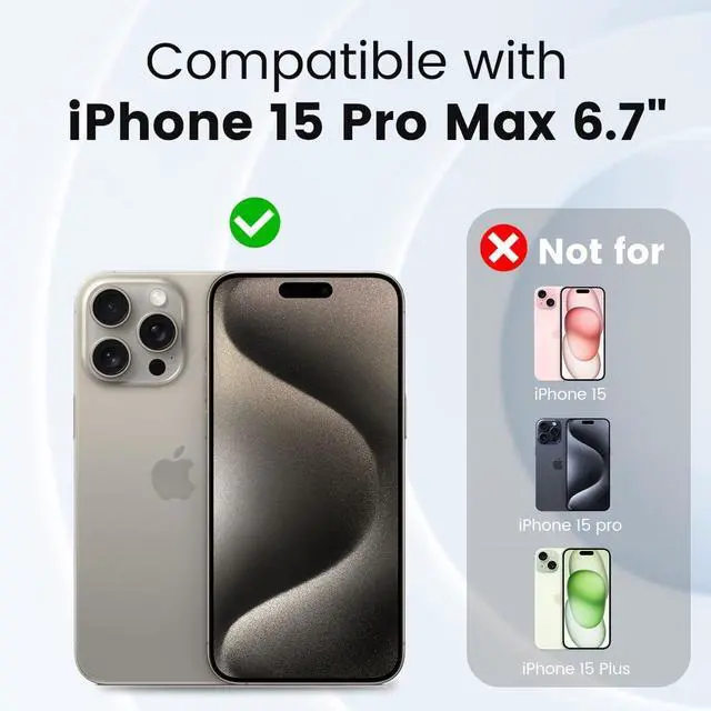 Alt view image 6 of 7 - for iPhone 15 Pro Max Case, Dual Layer Shockproof Full Body Cover Military Grade Drop Protection Heavy Duty Protective Phone Case for Apple iPhone 15ProMax 6.7 inch (Turquoise/Light Blue)