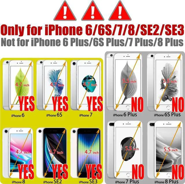 Alt view image 2 of 7 - Case for iPhone SE 2022/iPhone SE 2020/iPhone 8/iPhone 7,[Premium Leather] [Soft TPU] [RFID Blocking][Card Slots] [Magnetic Kickstand] Flip Wallet Case for iPhone 7/8/ iPhone SE (2020/2022)(Black)