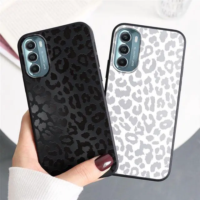Alt view image 2 of 6 - 2 Pack Cute Cheetah Print for Motorola Moto G Stylus 5G20226.8" Phone Case,Leopard Pattern Design Cases Soft Silicone Slim TPU Shockproof Protective Bumper Cover for Women Girls-Black & White
