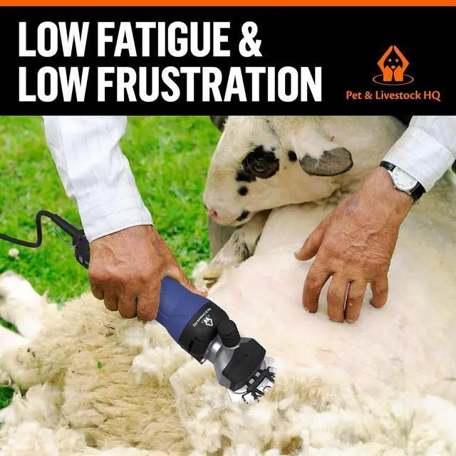Alt view image 5 of 7 - Sheep Shears Electric Clippers 2500RPM, 6-Speed Control - Heavy Duty Livestock Grooming Kit for Sheep, Goats, Alpacas, Llamas - Case, Low Vibration, 18.3ft Cord (2 Blades Included)