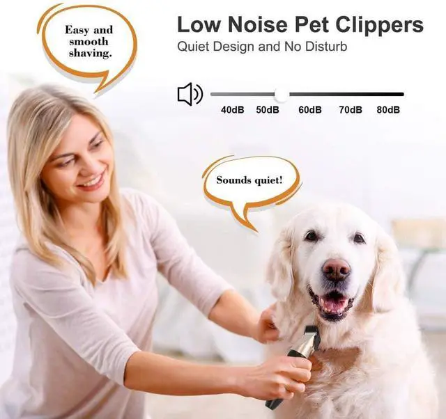 Alt view image 5 of 5 - Power Display Dog Clippers Cordless Dog Grooming Kit Professional Horse Clippers Detachable Blade with 4 Comb Guides, Low Noise Pet Clippers Rechargeable Pet Grooming Tools for Dogs Cats Pets