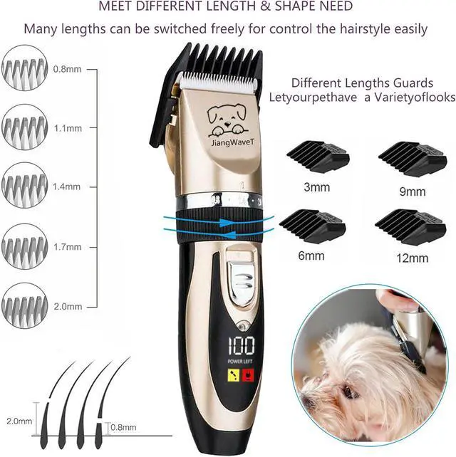 Alt view image 6 of 7 - Dogs Hair Trimmer, Dogs Shaver Clippers Grooming Kit - Low Noise Cordless Rechargeable Dog & Cat Horses Clippers, Heavy Duty, Quie
