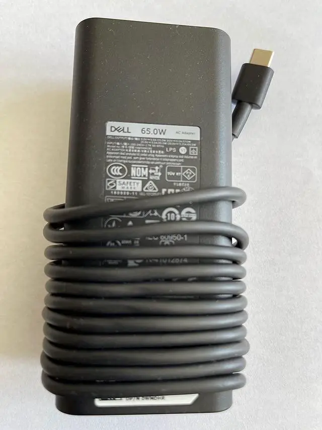 Alt view image 5 of 6 - Dell Laptop Charger 65W Watt USB Type C AC Power Adapter LA65NM190/HA65NM190/DA65NM190 Include Power Cord for Dell XPS 12 9250, XPS 13 9350 Compatible with XPS Series and Latitude 5000 Series