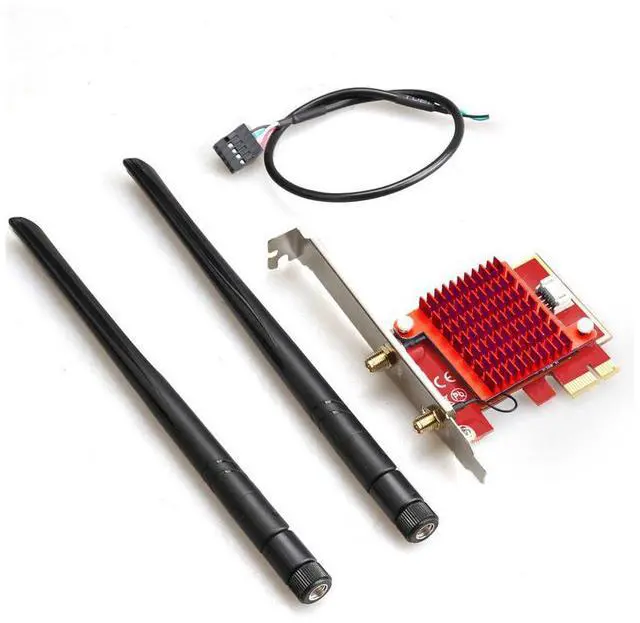 Alt view image 7 of 7 - Jicheng WiFi 6E PCI-e Bluetooth 5.2 Dual Band Wireless Adapter for Desktop PC (2 Pack)