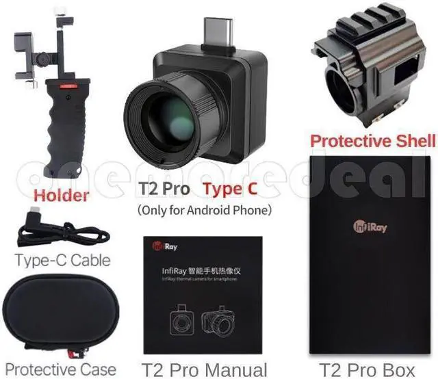 Alt view image 7 of 7 - INFIRAY T2 Pro Thermal Camera Metal Protective shell (rifle holder)for iPhone(iOS)