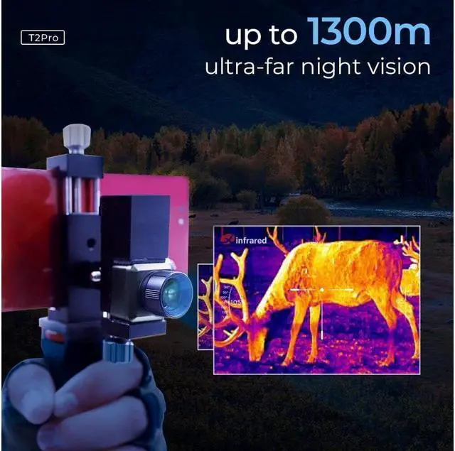 Alt view image 13 of 13 - Xinfrared T2 Pro Thermal Monocular Outdoor Detect Night Vision Hunt iOS IPhone