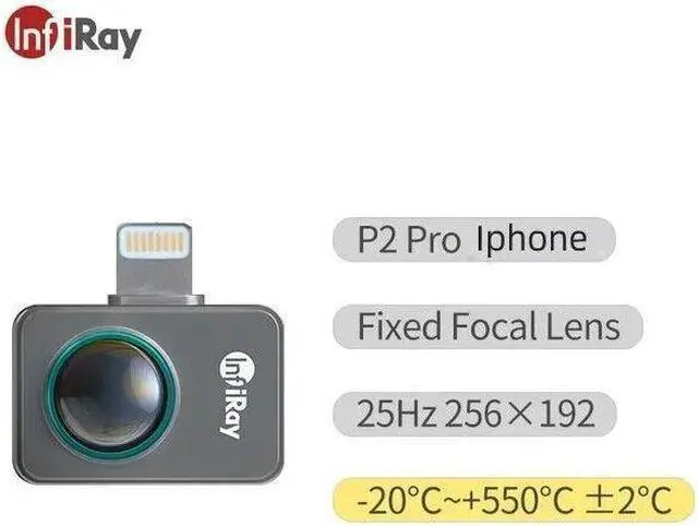 Alt view image 3 of 7 - InfiRay P2 Pro Thermal Camera 25 Hz Thermal Imager for iPhone iOS 256x192 IR Thermal +Magnetic Macro lens