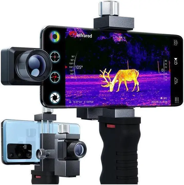 Alt view image 6 of 7 - INFIRAY T2 Pro Thermal Camera Metal Protective shell (rifle holder)for iPhone(iOS)