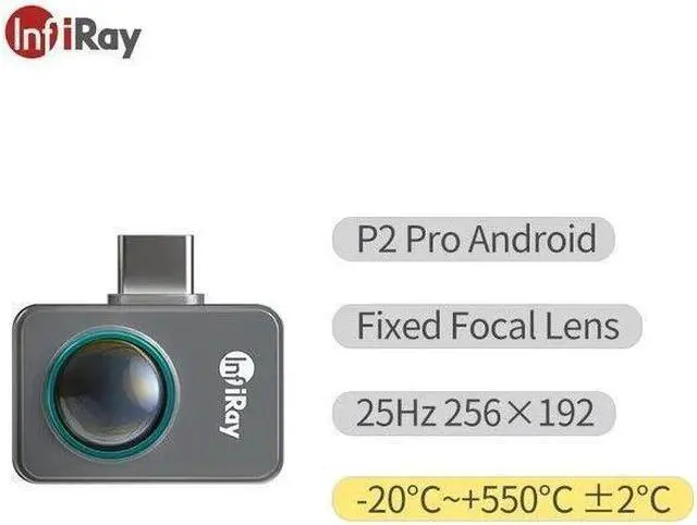 Alt view image 2 of 7 - InfiRay P2 Pro Thermal Camera for Android USB Type C Thermal Imaging Camera +Magnetic Macro lens