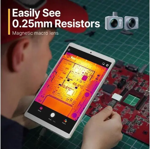Alt view image 4 of 7 - InfiRay P2 Pro Thermal Camera for Android USB Type C Thermal Imaging Camera +Magnetic Macro lens