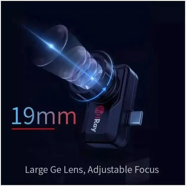 Alt view image 3 of 7 - InfiRay T3 Infrared 15X Zoom Thermal Imager Camera Night Vision Hunting Type-C (T3+Holder+Green Spot Laser)