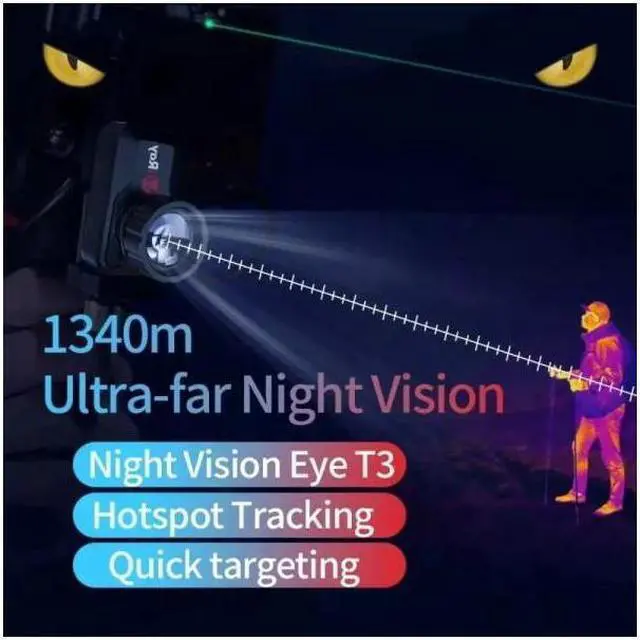 Alt view image 4 of 7 - InfiRay T3 Infrared 15X Zoom Thermal Imager Camera Night Vision Hunting Type-C (T3+Holder+Green Spot Laser)