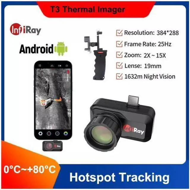 Main image of InfiRay Xinfrared T3 Infrared Thermal Imager Monocular Night Vision Camera 19mm (T3+holder)