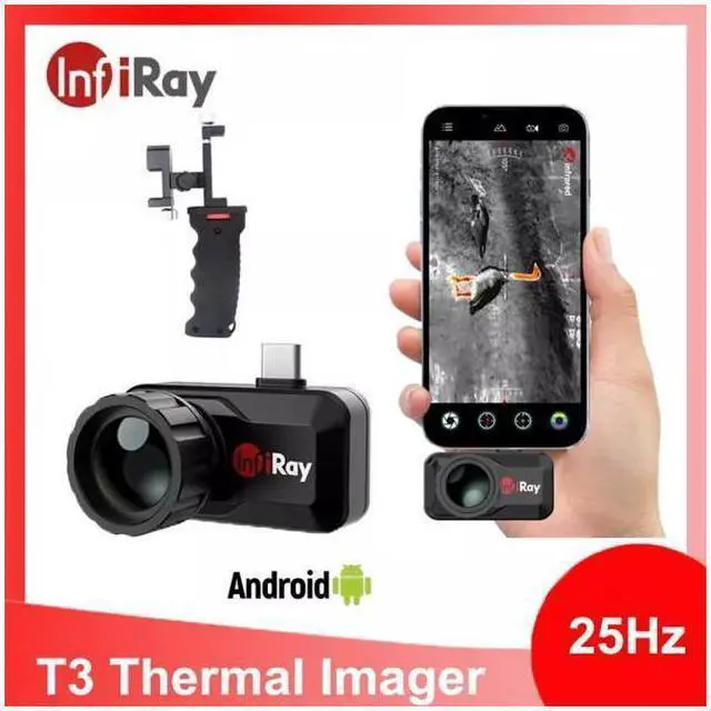 Main image of InfiRay T3 Infrared Thermal Imager Outdoor Hunting Detector Night Vision Type-C (T3+holder)