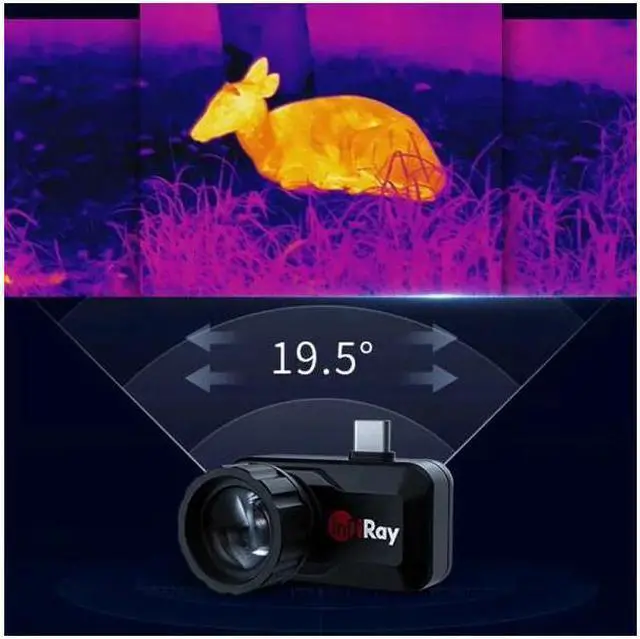 Alt view image 6 of 7 - InfiRay Infrared Thermal Imaging Camera T3 Outdoor Hunting Night Vision 1340m (T3+holder)
