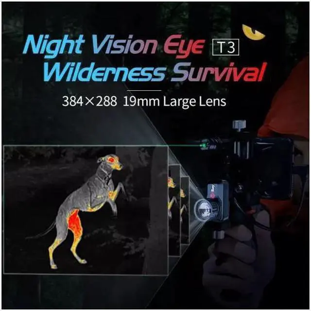 Alt view image 7 of 7 - InfiRay Infrared Thermal Imaging Camera T3 Outdoor Hunting Night Vision 1340m (T3+holder)
