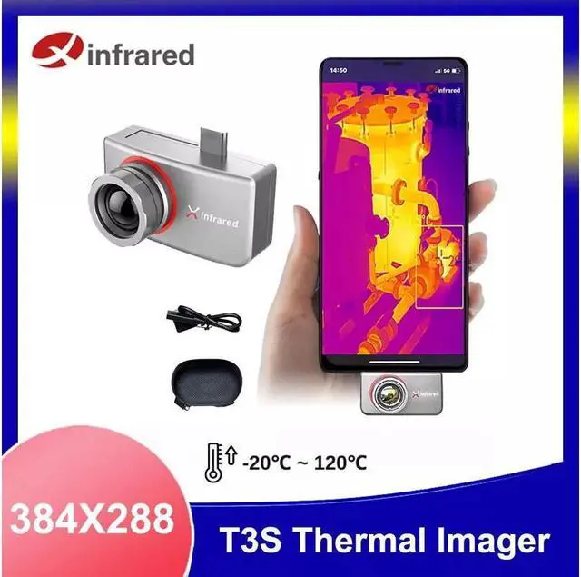 Alt view image 2 of 7 - InfiRay Mini Thermal Imager T3S Night Vision Mobile Thermal Camera for Android