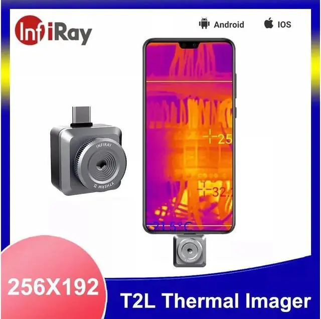 Alt view image 2 of 7 - InfiRay T2L Smart Phone Thermal Camera Imager 12um for Android iOS (-20~+120)