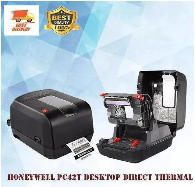 Alt view image 7 of 7 - New Honeywell PC42T Desktop Thermal Transfer Label Barcode Printer With USB Port