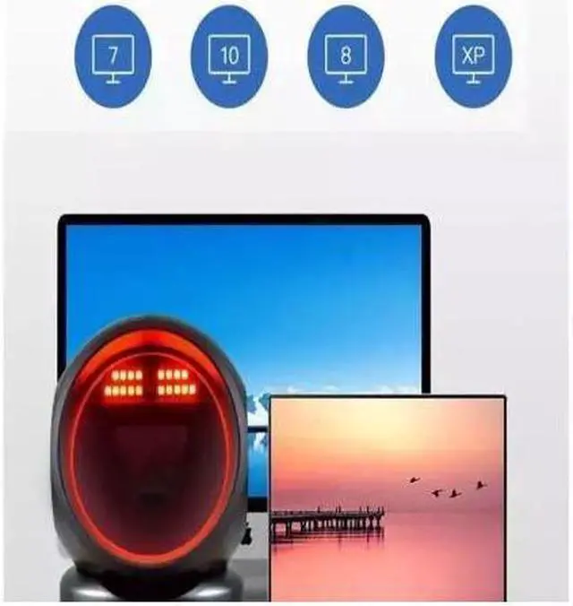 Alt view image 6 of 7 - NEW Honeywell HF680 HF680-R1-2USB-G 2D Imager Hand-free Fixed USB Barcode Scanner with Cable
