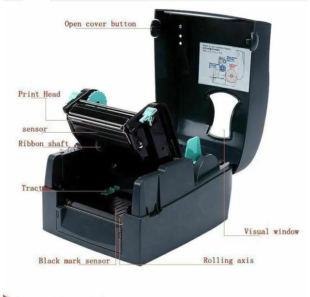 Alt view image 6 of 7 - GODEX G500U 203dpi Thermal Transfer&Direct Thermal 203dpi Lable Barco,de Printer