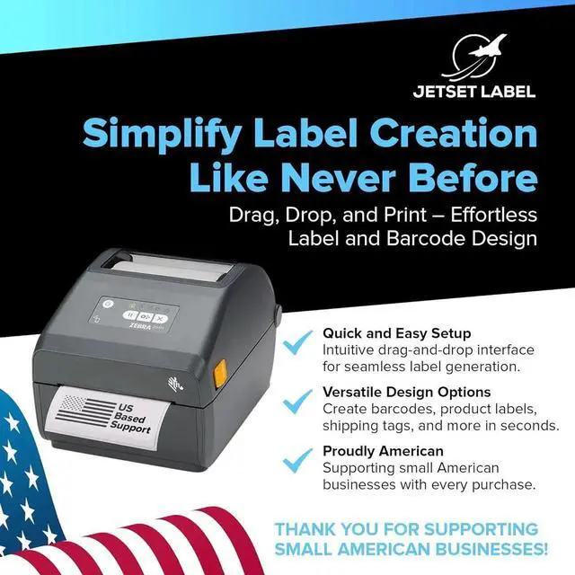 Alt view image 6 of 7 - Ze,br,a ZD421 Direct Thermal Desktop Printer 300DPI ZD4AC43-309M00EZ W/USB Cable
