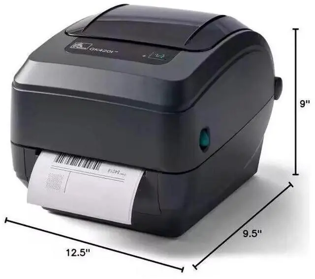 Alt view image 4 of 7 - Ze,br,a GK420t GK42-102210-000 Thermal Transfer+ Direct Thermal Label Printer Ethernet Port 203DPI