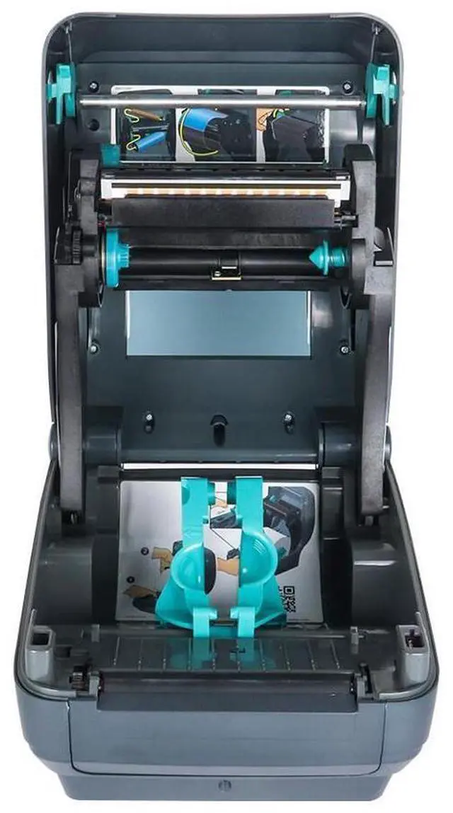 Alt view image 6 of 7 - Ze,b,ra GX420t Thermal Transfer Desktop Label Ethernet Network Printer GX42-102410-000 203dpi