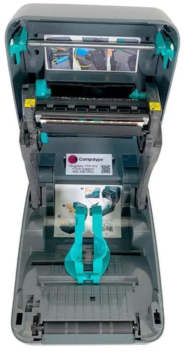 Alt view image 5 of 7 - Ze,b,ra GX430T Thermal Transfer Label Tag Printer 300 dpi USB Serial No AC Adapter GX43-102510-000 USB