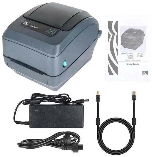 Alt view image 7 of 7 - Ze,br,a GX420t GX42-102510-000 USB 203DPI Thermal Shipping Label Desktop Printer