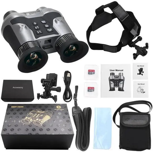 Alt view image 7 of 7 - VRNV303 Naked Eye 3D VR Head-mounted Binocular Night Vision F1.3 6X Digital Zoom