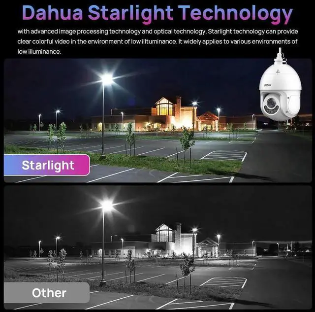 Alt view image 7 of 7 - Da,hu,a SD4E825GB-HNR-A-PV1 8MP Full-color 25x PTZ Auto-tracking TiOC IP Camera