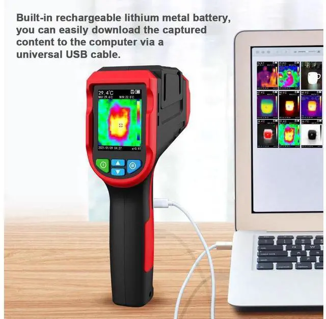 Alt view image 3 of 7 - Noyafa NF-521 Infrared Thermal Temperature Imager Camera W/ 8GB Heating Detector