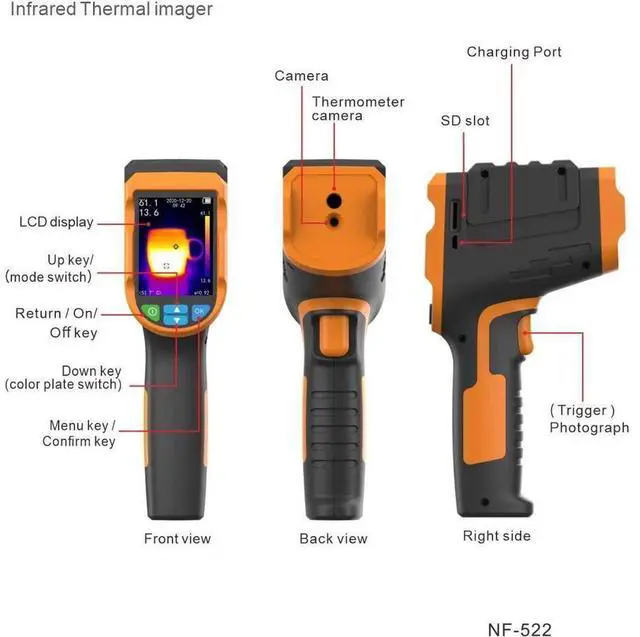 Alt view image 6 of 7 - NOYAFA NF-522 Industrial Thermal Imager Infrared Handheld Thermal Imager Camera