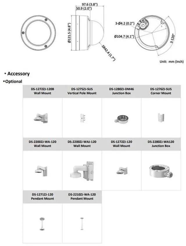 Alt view image 5 of 5 - Hi,kvis,ion DS-2CD3186G2-ISU 8MP AcuSense DarkFighter Fixed Dome IP Camera 2.8mm