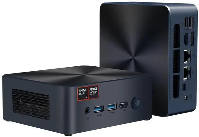 Main image of BRENUC Mini PC N7P AMD Ryzen 7 8845HS(up 5.1GHz), 16GB DDR5 RAM, 1TB SSD, Mini Desktop Computer W-11 WiFi6 BT5.2