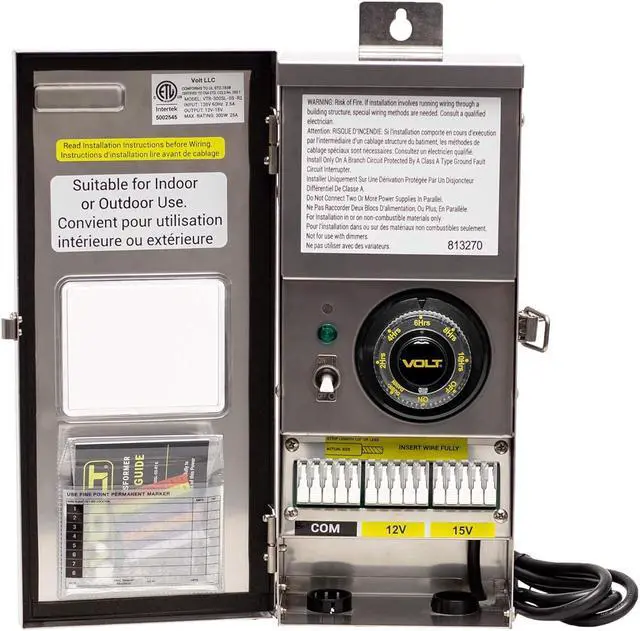 Alt view image 2 of 5 - 300W Slim Line Low Voltage Transformer (12V/15V) for LED Landscape Lighting