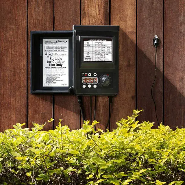 Alt view image 2 of 7 - 120 Watt Power Pack with Sensor and Weather Shield for Low Voltage Landscape Lighting Spotlight Outdoor Transformer 120V Input 12V Output 8100-9120-01